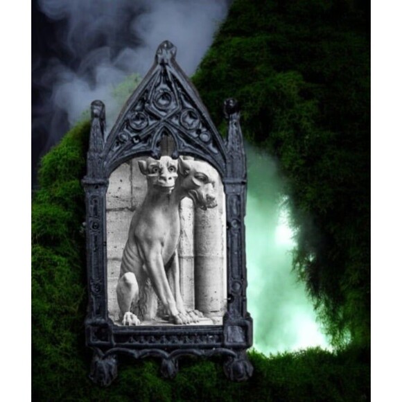 Cerberus Magnet Three Headed Dog Stone Hellhound Architecture Art Home Decor - Picture 3 of 3